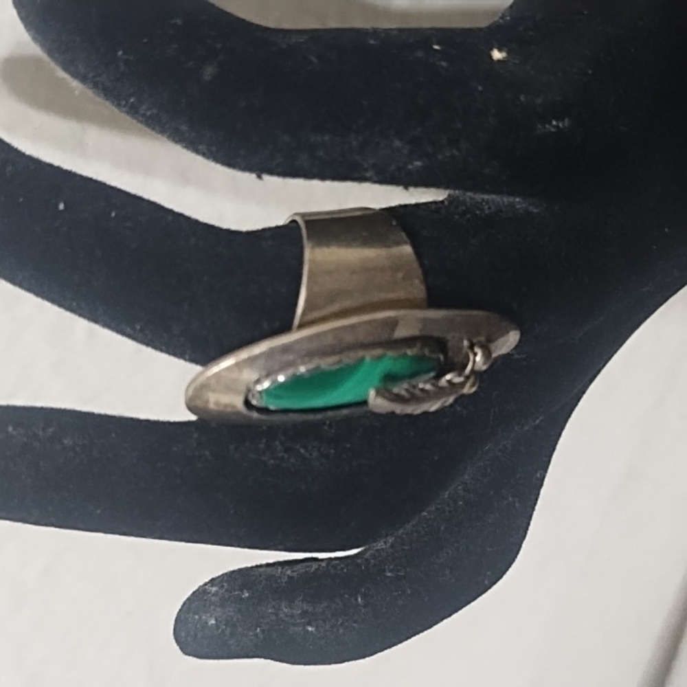 Signed Sterling Native American Ring - image 2